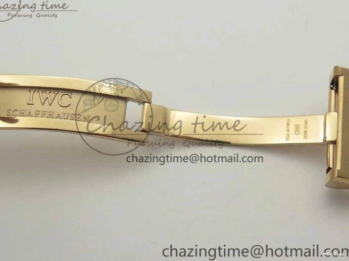 MIROTIME 1222 Portuguese Tourbillon IW504602 RG ZF Best Edition White Dial on Brown Leather Strap Stretchable 7178